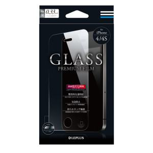 iPhone 4_4S 「GLASS PREMIUM FILM」 前面用ガラスフィルム 通常 0.33mm
